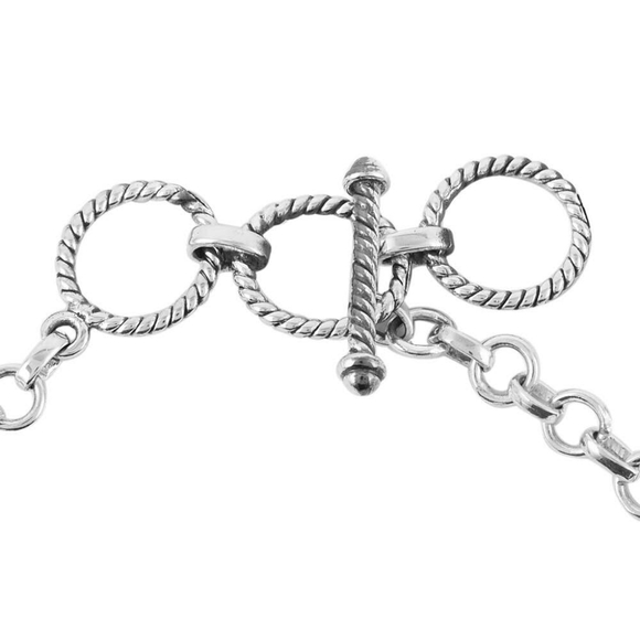 Moldavite bracelet 46.5 ctw  Sterling Silver. - Picture 9 of 11